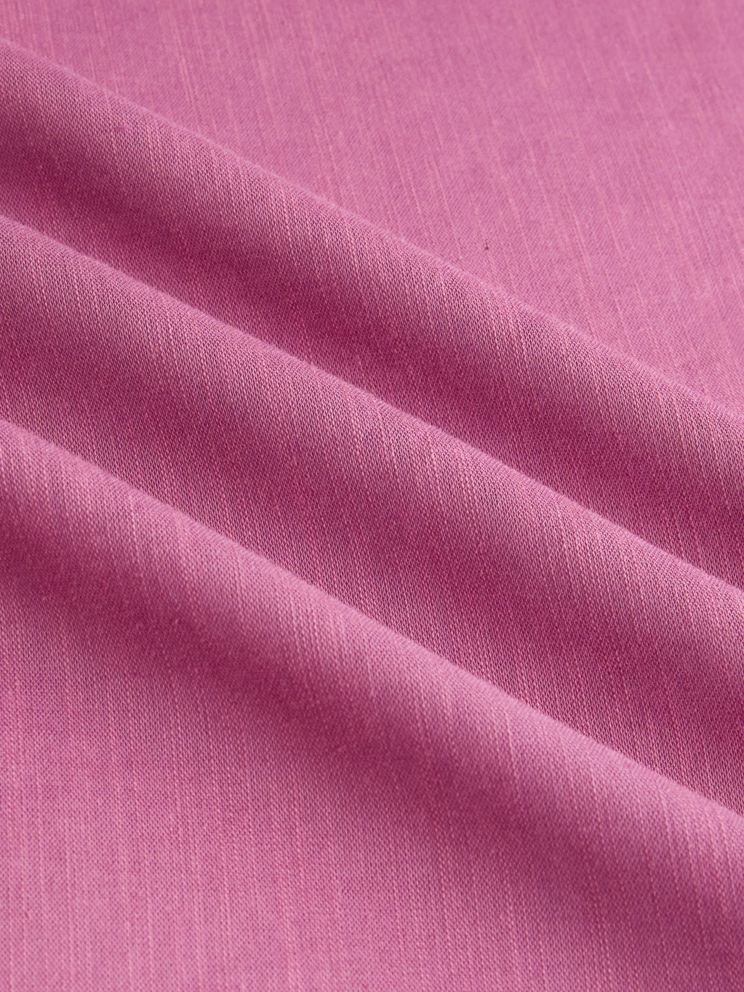 Turkish Rose Pink Fine Textured Boxy Fit Crop Shirt