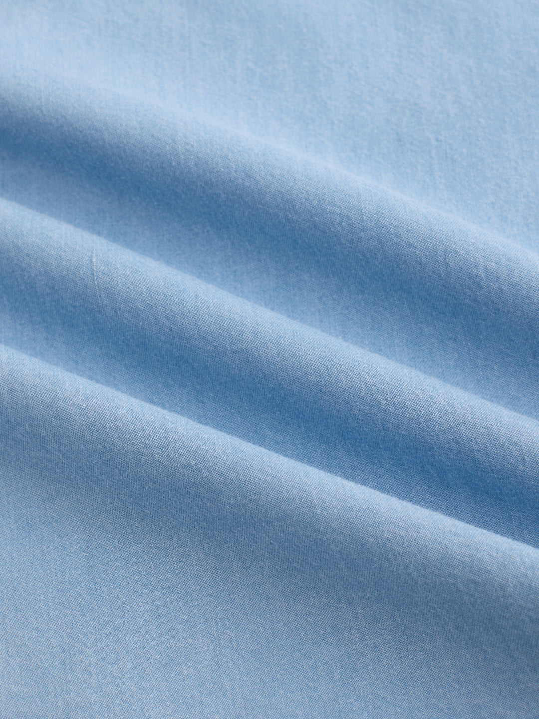 Blue Breeze Soft-Denim Cuffless Oversized Shirt