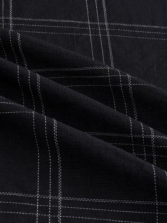 Blackout Contrast Chalkline Checked Shirt
