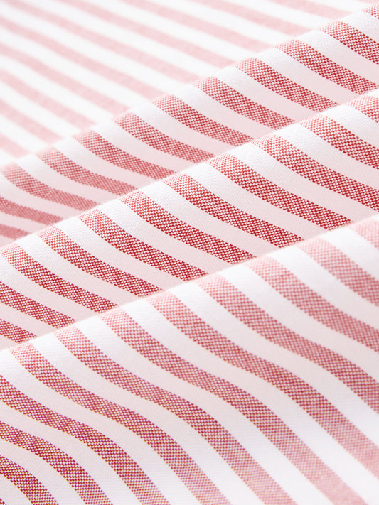 Red & White Candy Striped Oxford Button-Down Shirt