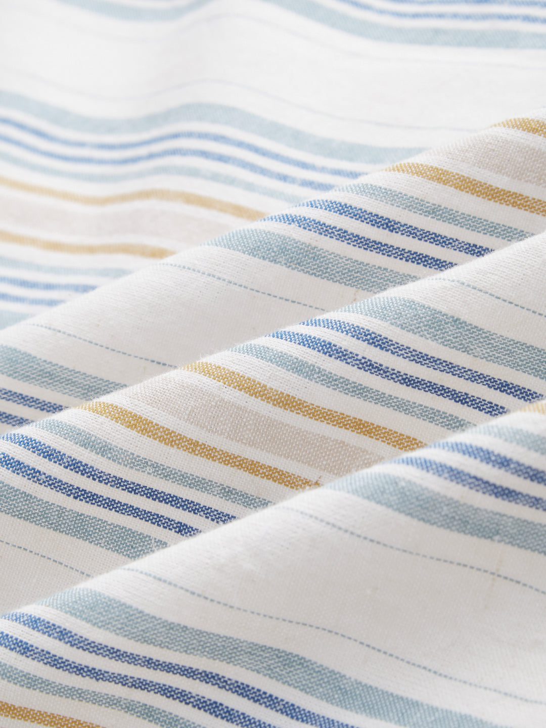 Ornate Multicolor Striped Linen Blend Boxy Fit Crop Shirt