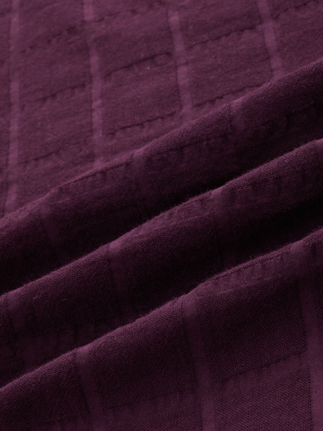 Classic Wine Double Cloth Seersucker Shirt