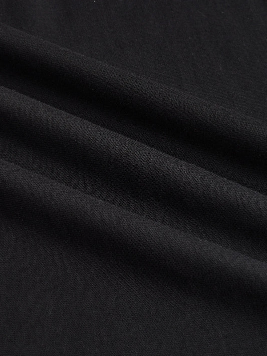 Timeless Black Boxy Fit Crop Shirt