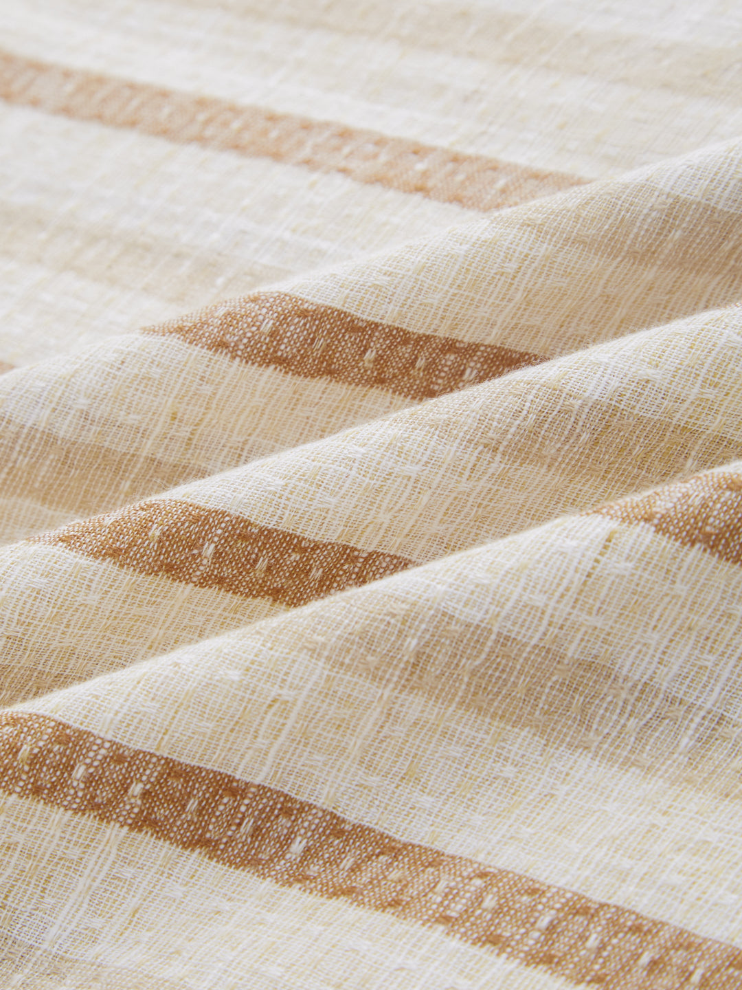 Dessert Sand Beige Jacquard Woven Striped Kurta