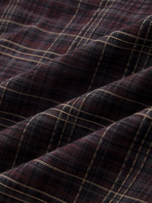 Elegant Deep Maroon Multi Checks Shirt