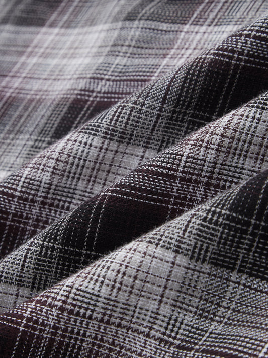 Classic Maroon & White Plaid Checks Shirt