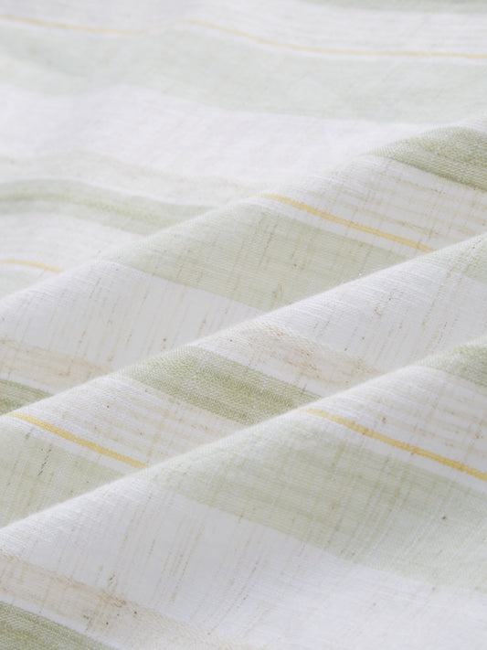 Greenline & White Vertical Stripe Shirt