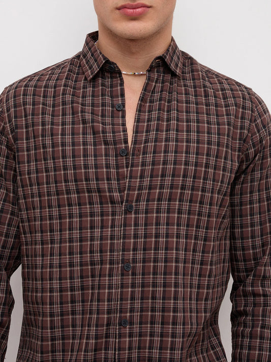 Woodland Brown Plaid Checks Everyday Shirt