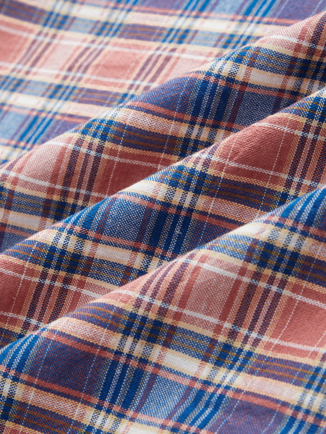 Sunset Denim Multi Checks Linen Blend Boxy Fit Crop Shirt