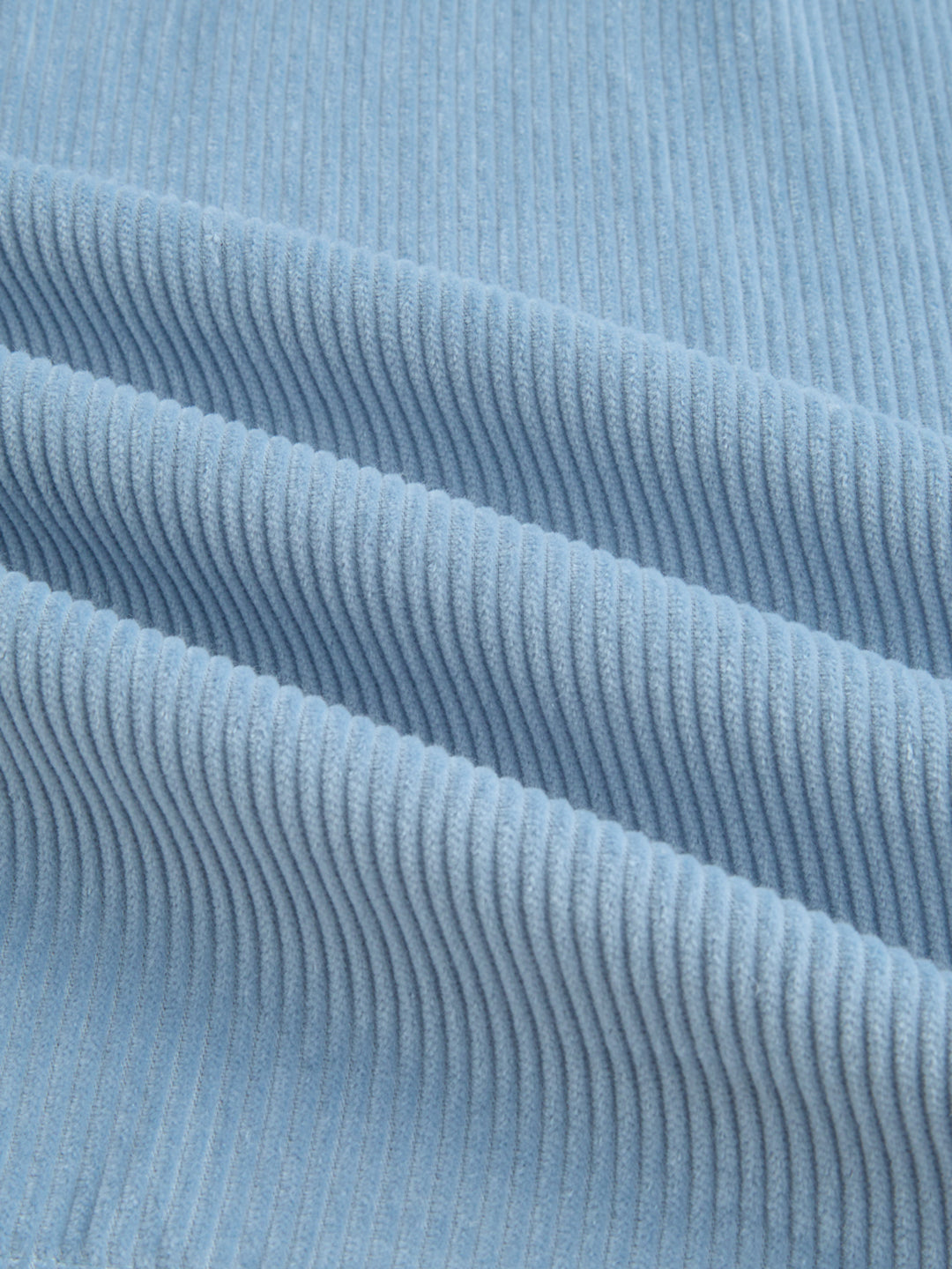 Exquisite Blue Corduroy Double Pocket Oversized Shacket