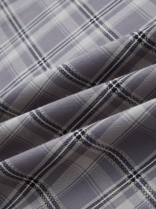Smokey Ashline Monochrome Vibe Checked Shirt