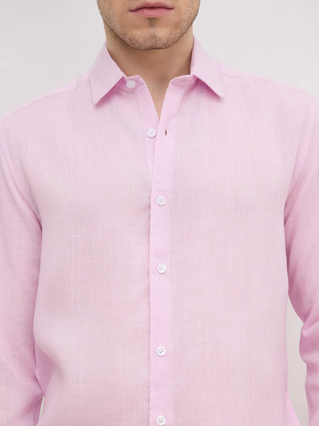 Iconic Pink Lyocell Fine Textured Shirt