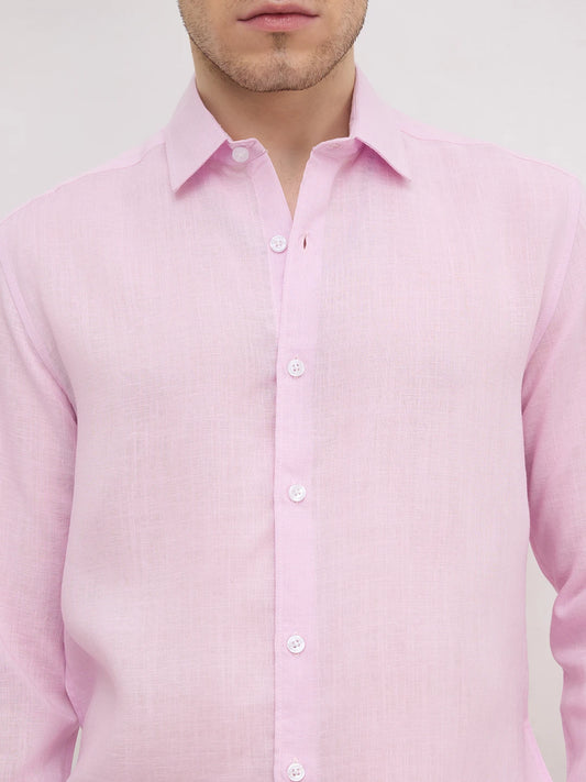 Iconic Pink Lyocell Fine Textured Shirt