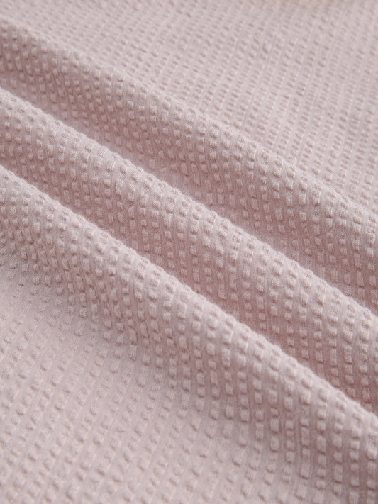 Taupe Beige Seersucker Striped Kurta