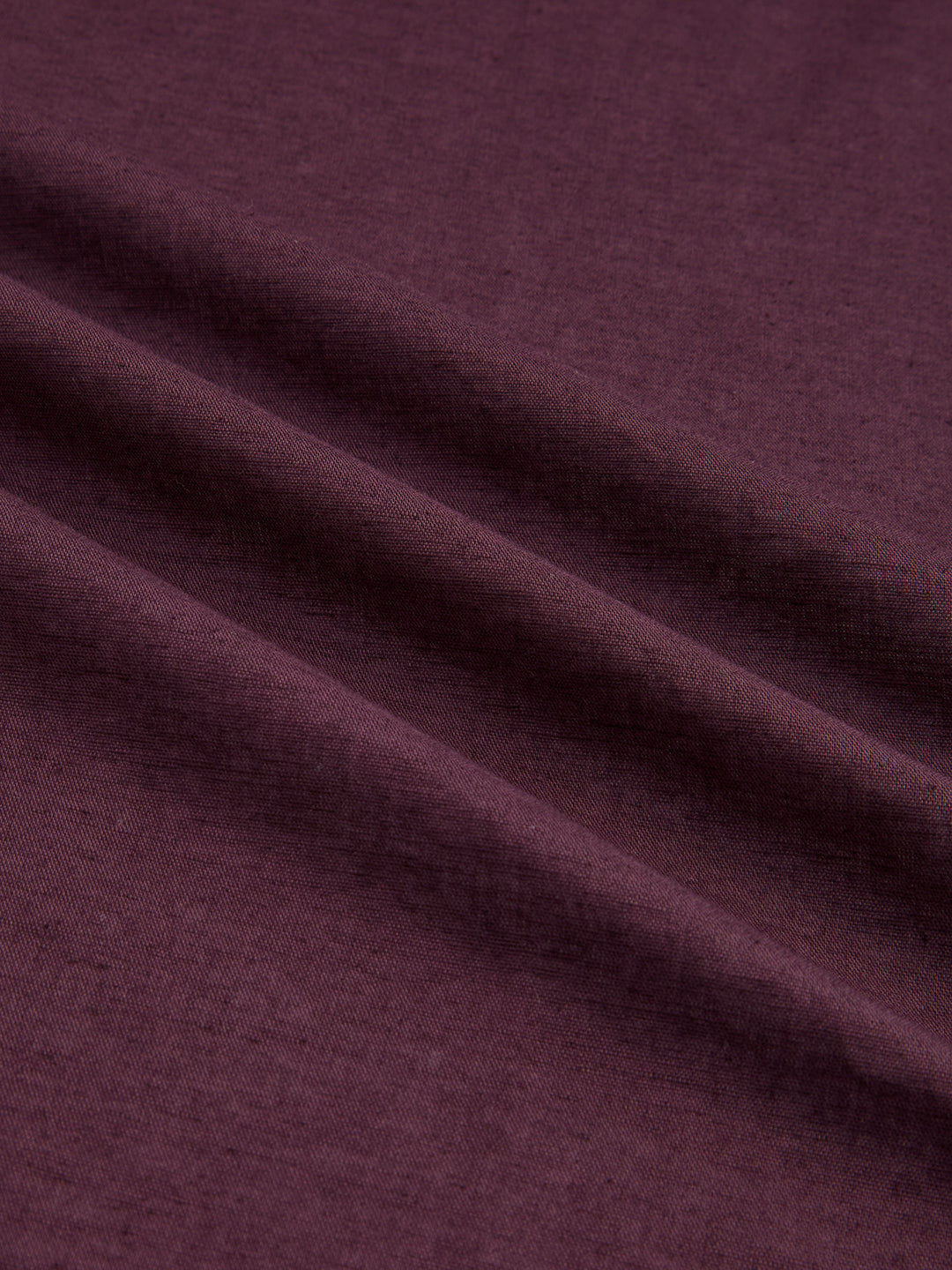 Rich Wine Linen Blend Everyday Shirt