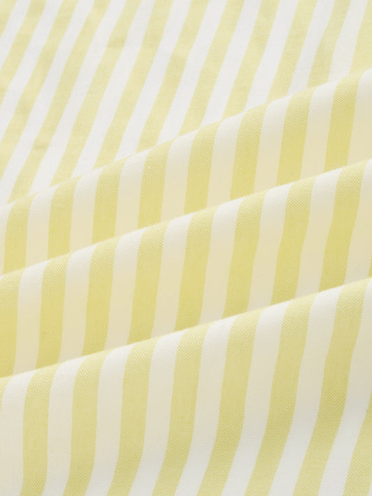 Butter Yellow Candy Striped Vacation Shirt