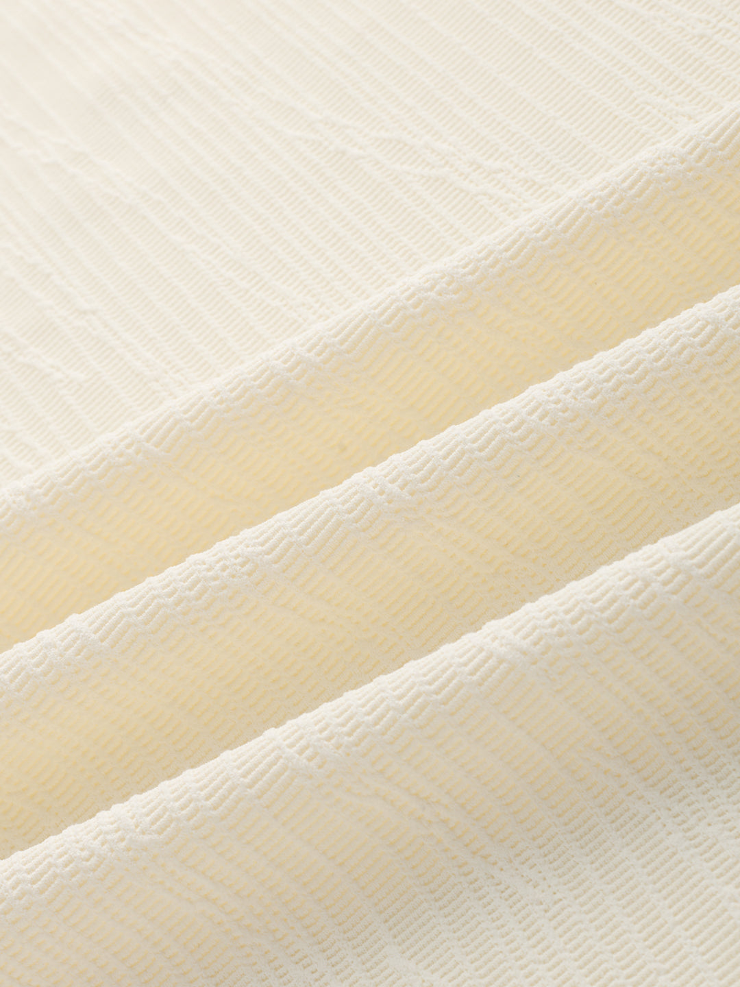 Cream Matrix Weave Knitted Shirt