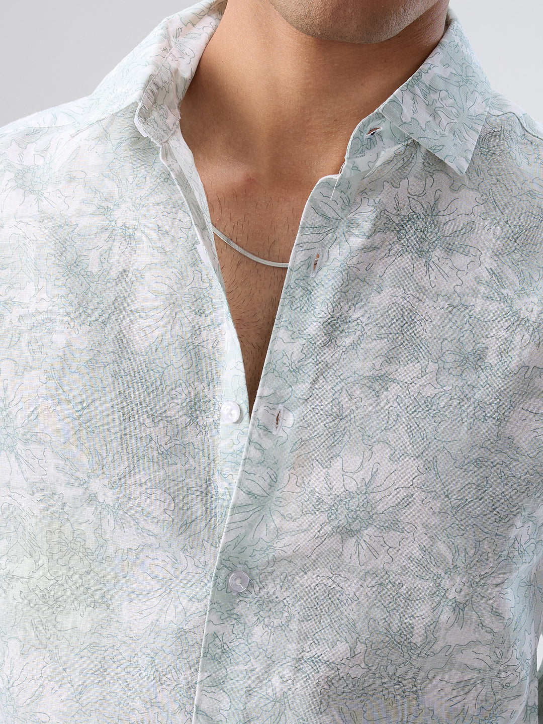 Pastel Green Floral Bloom Shirt