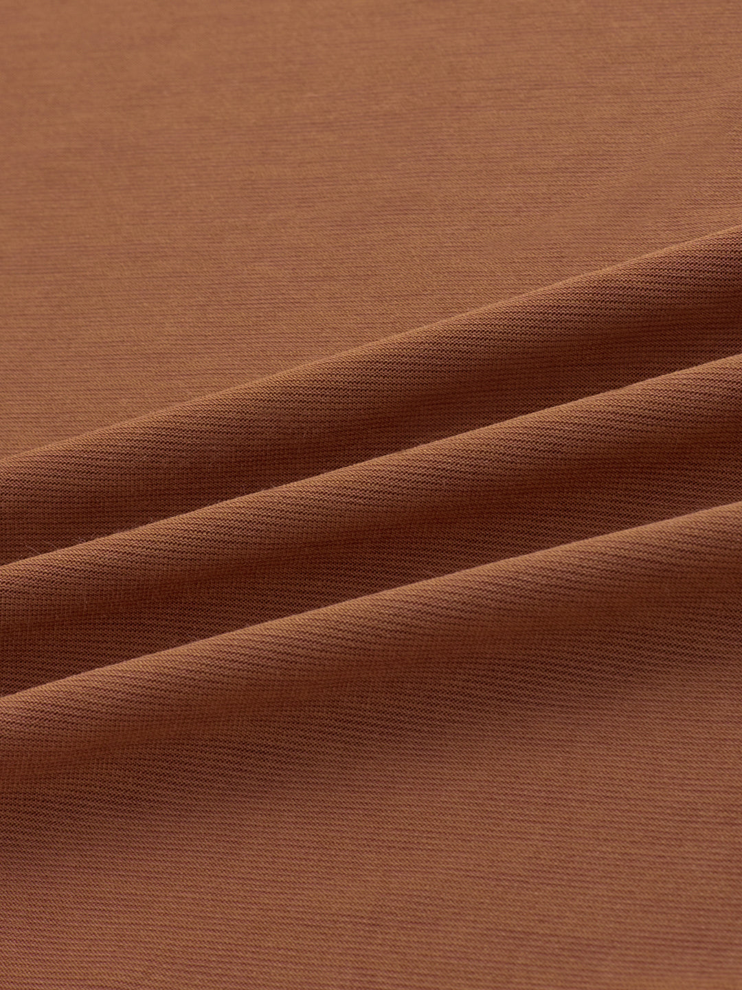 Classic Solid Sienna Brown Knitted Shirt