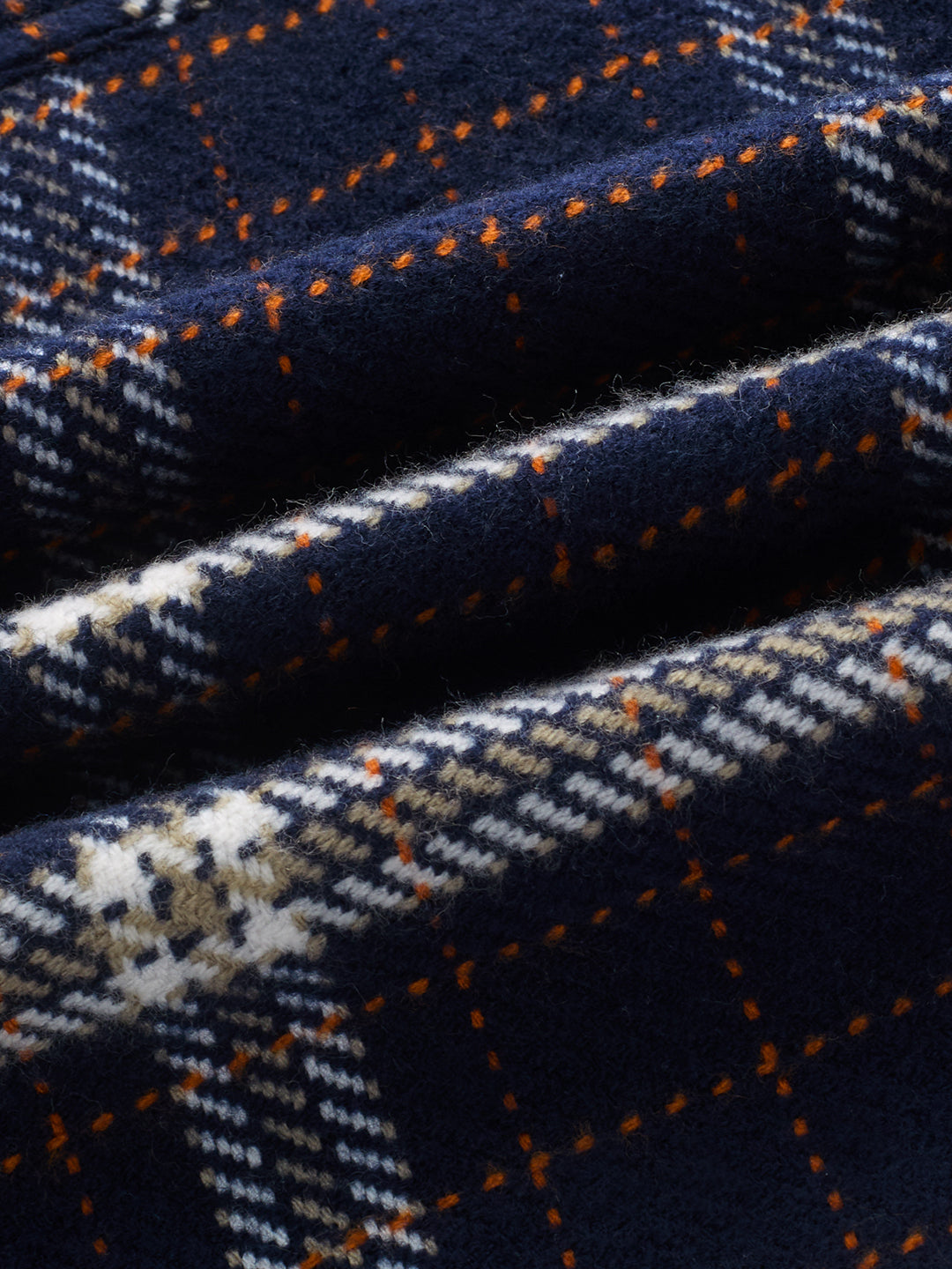 Navy Tartan Checks Double Pocket Flannel Shacket