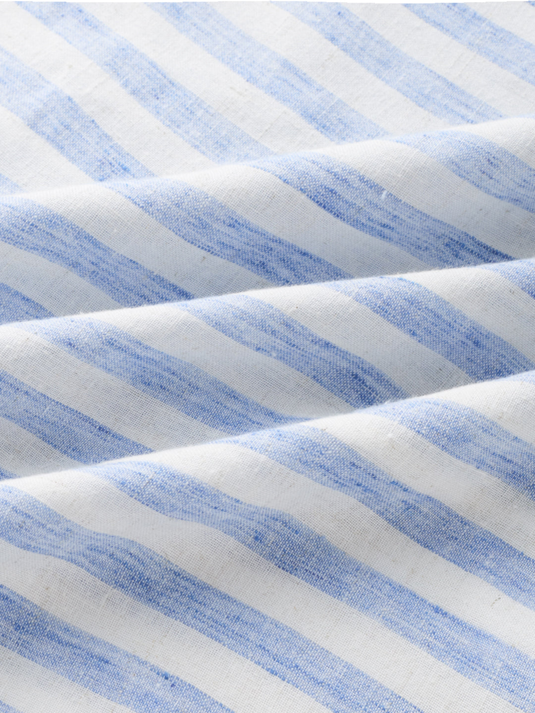 Blue & Ivory Balanced Striped Linen Blend Shirt