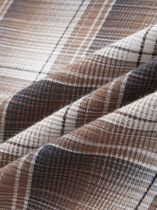 Heritage Brown & Beige Plaid Checks Shirt