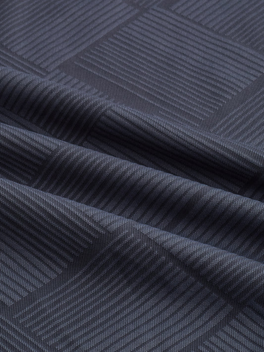 Intricate Grey Block Weave Knitted Shirt