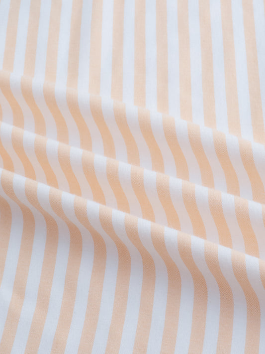 Pastel Peach Soft Candy Striped Vacation Shirt