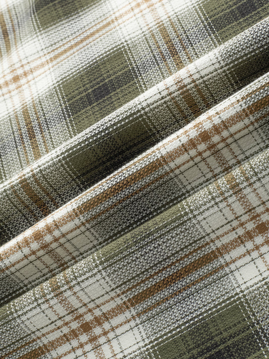 Premium Olive & White Crosscheck Shirt