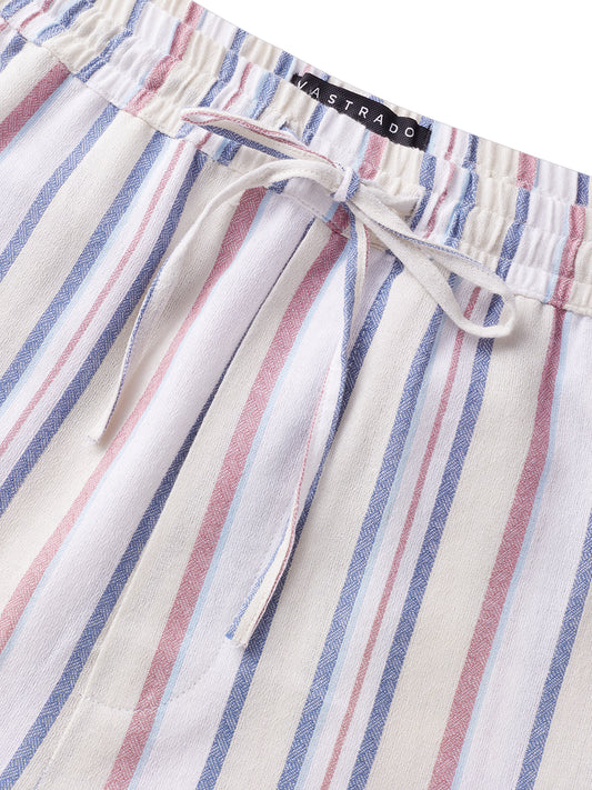 Coastal Breeze MultiStripe Straight-Fit Trousers
