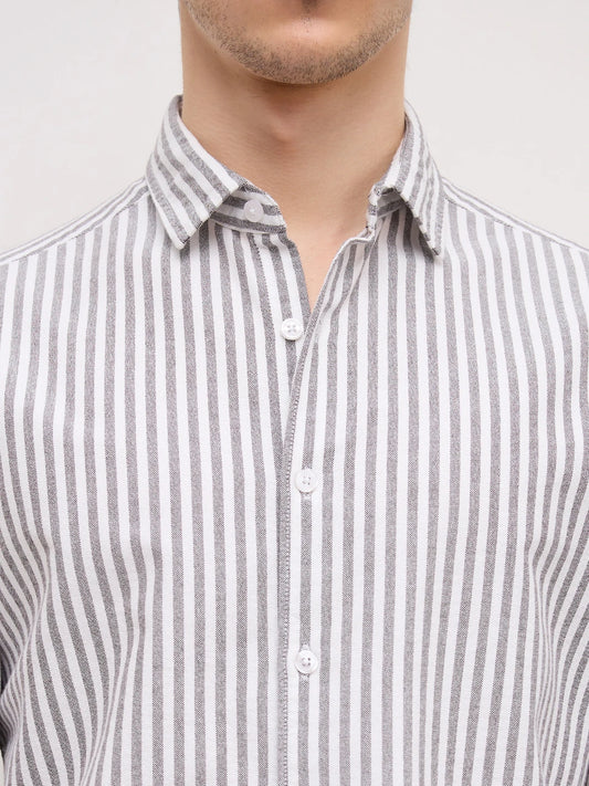 Monochrome Candy Striped Everyday Shirt