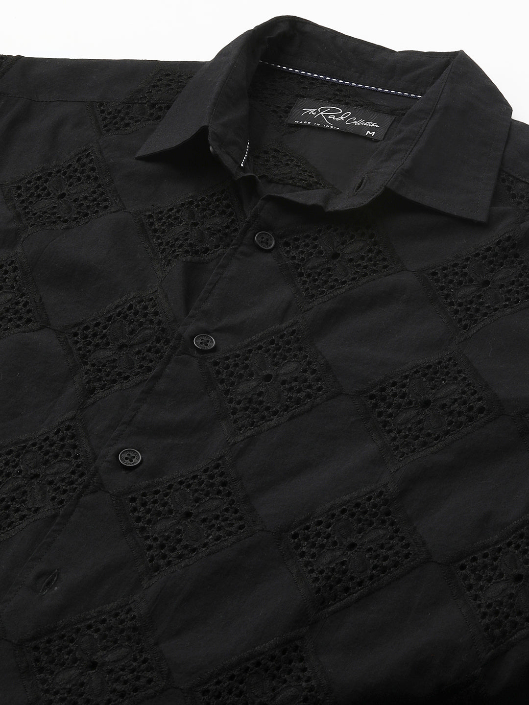 Pitch Black Diamond Schiffli Shirt