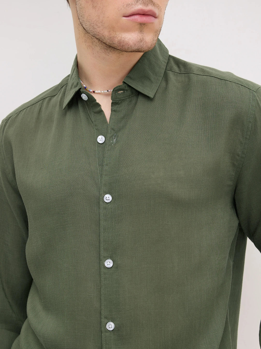 Refined Evergreen Olive Shirt