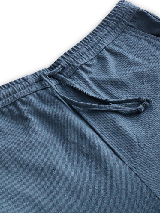 Classic Solid Slate Grey Straight-Fit Trousers