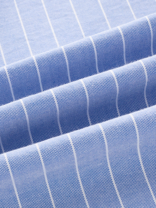Mist Blue Pinstripe Button-Down Collar Shirt