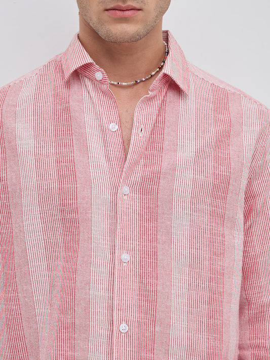 Rose Red Refined Multi Striped Shirt
