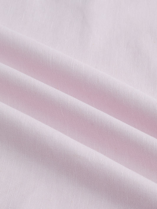 Premium Baby Pink Slub Textured Linen Blend Kurta