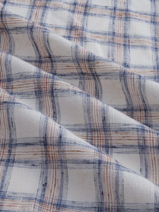 Coastal Beige & White Box Checks Shirt