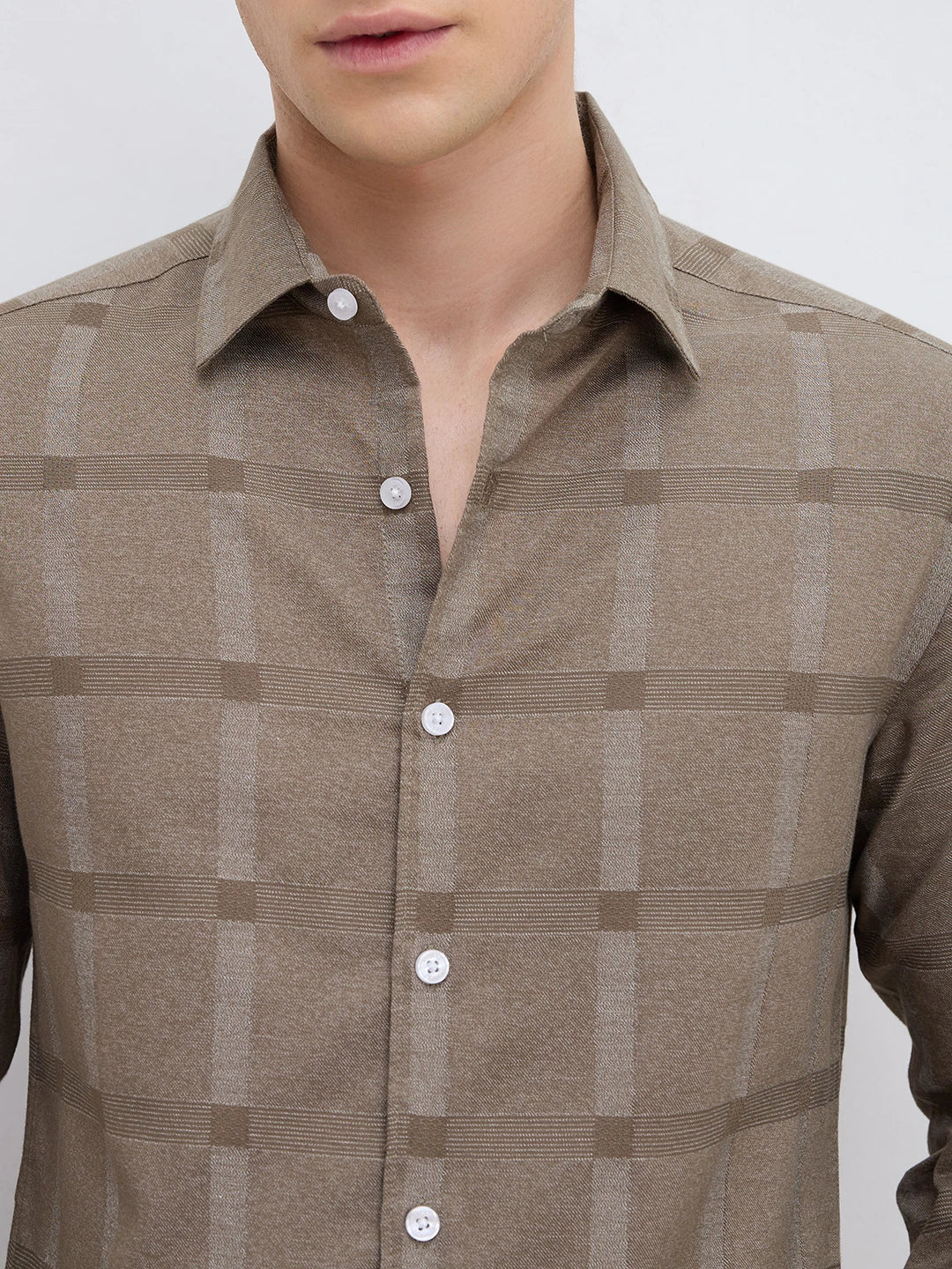 Distinctive Forest Olive Checks Shirt