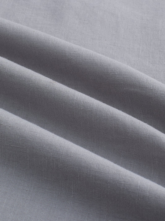 Premium Grey Slub Textured Linen Blend Kurta