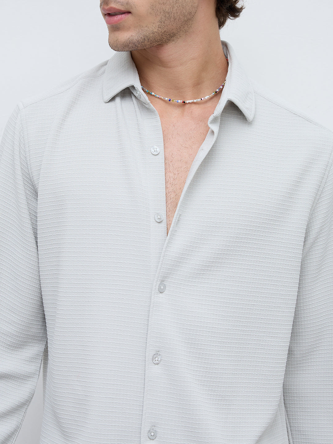 Greystone Waffle Textured Knitted Shirt