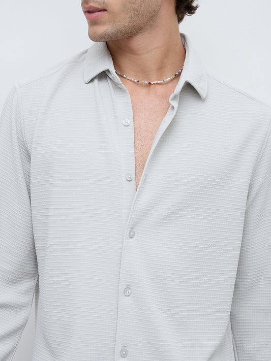 Greystone Waffle Textured Knitted Shirt