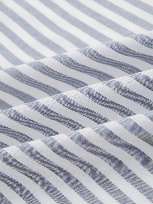 Ash Grey Candy Striped Vacation Shirt