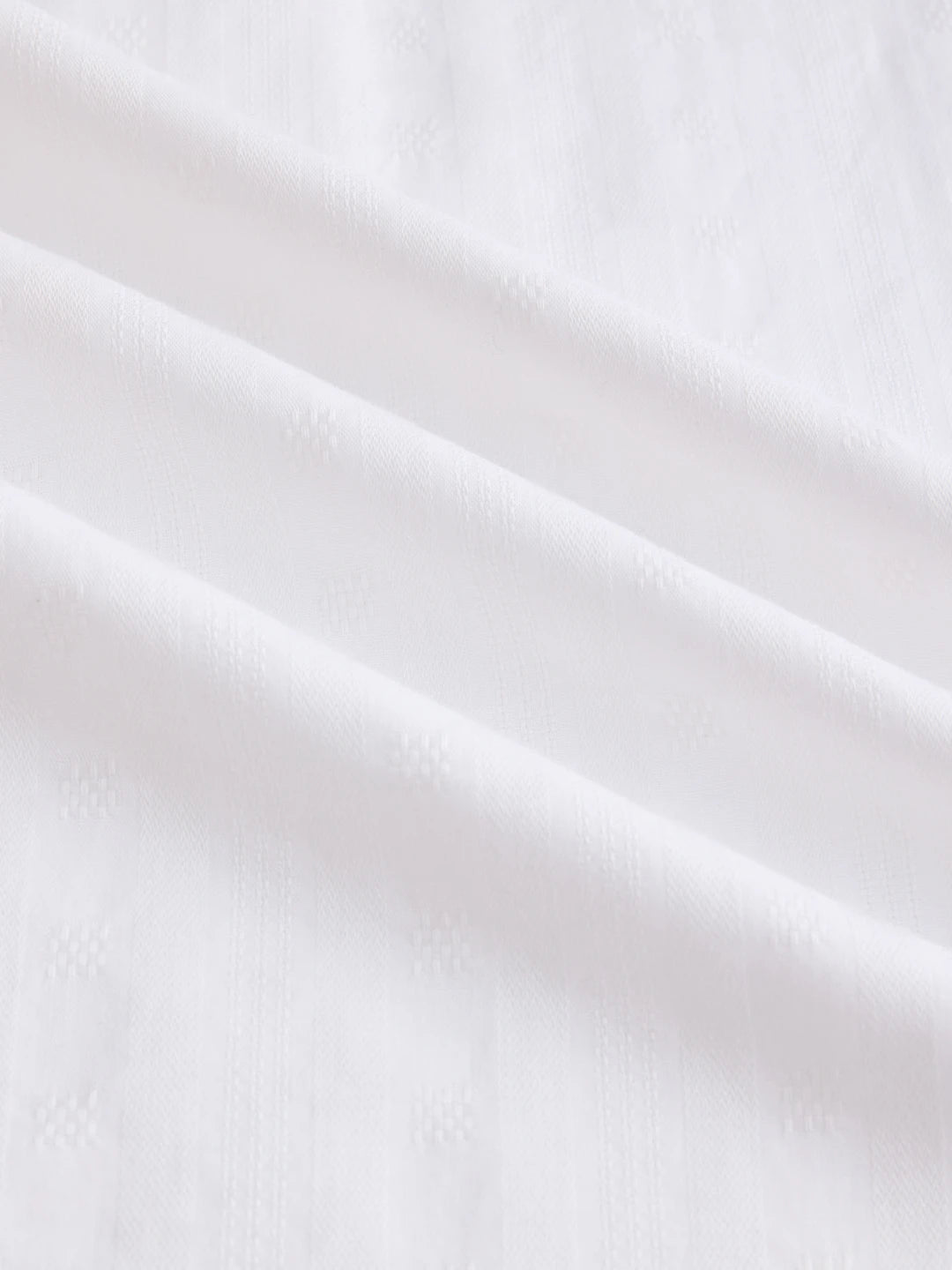 Arctic Pearl White Dobby Striped Kurta