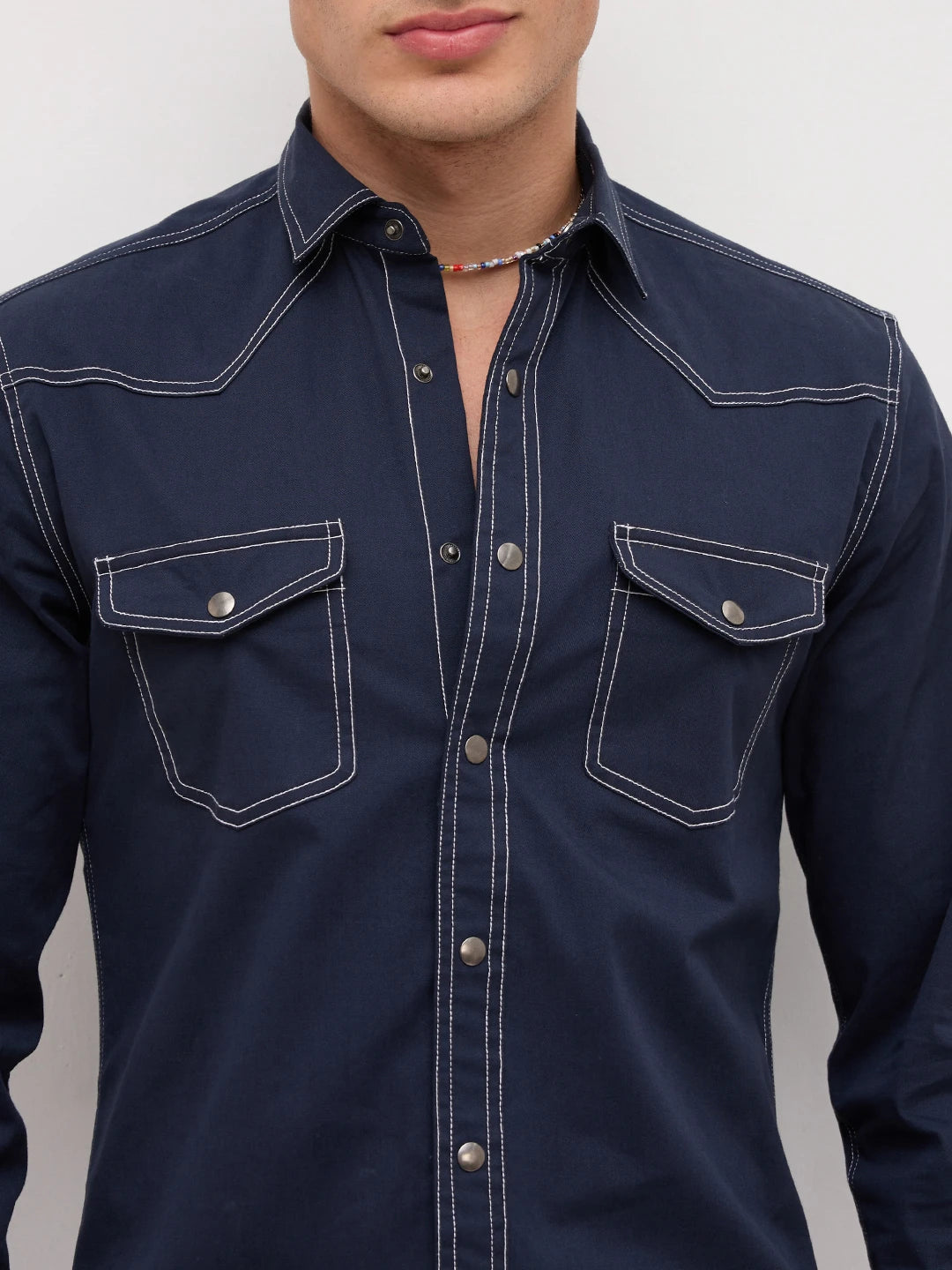 Timeless Deep Navy Twin Pocket Shirt