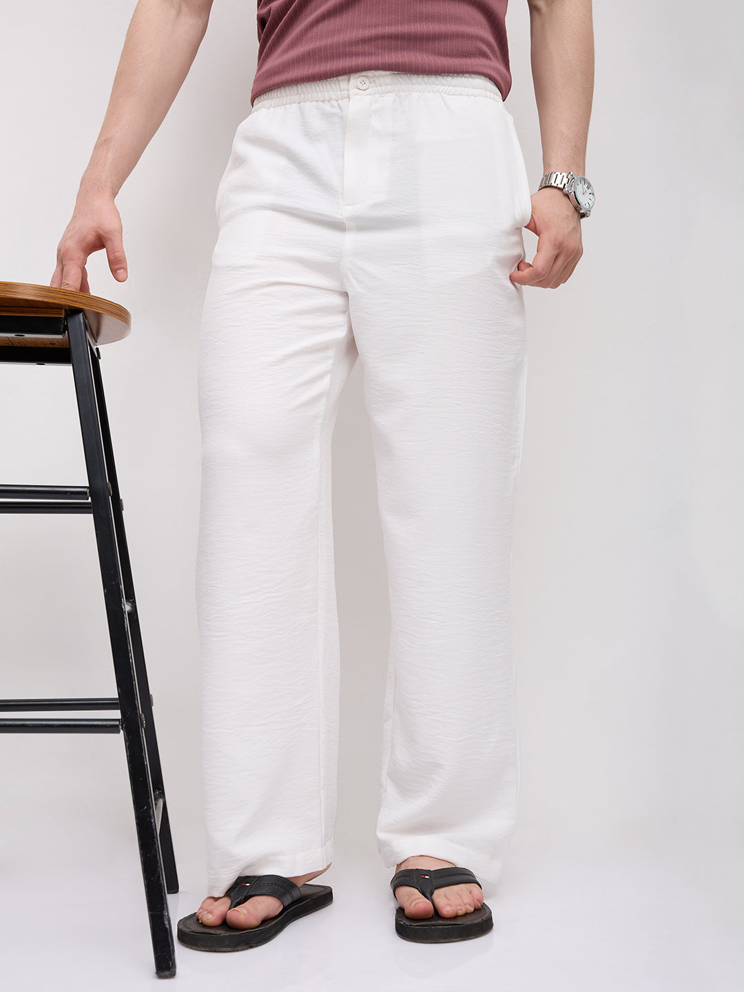 Timeless Snow White Wide Leg Trousers