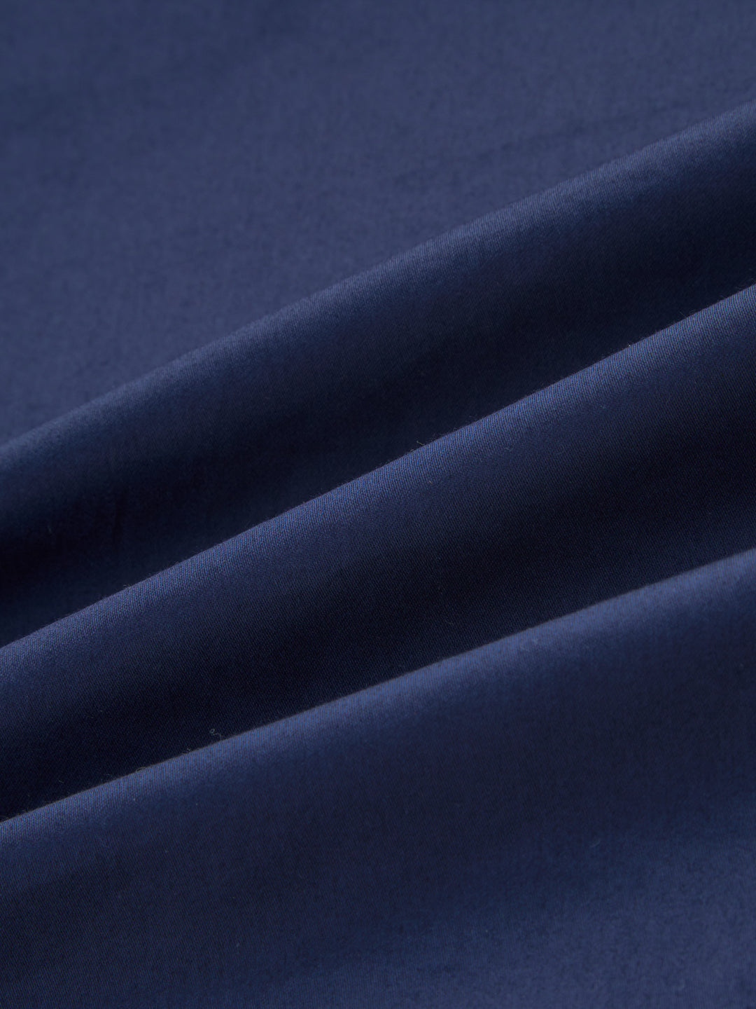 Navy Satin Luxe Button-Down Collar Shirt