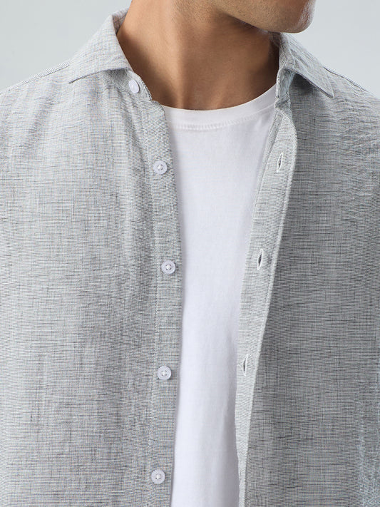 Elegant Grey Textured Shirt