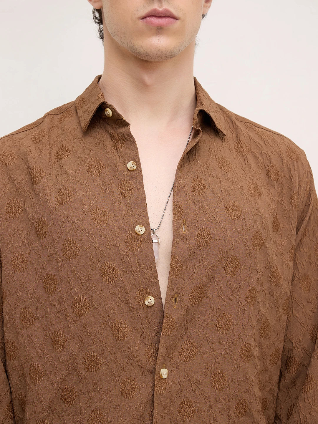 Sunsoil Floral Embossed Shirt