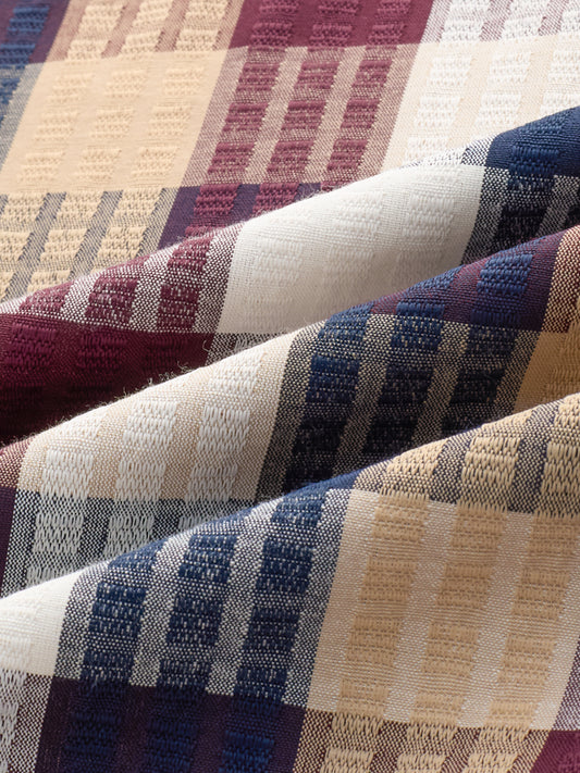 Premium Multicolor Block Checks Soft Textured Shirt